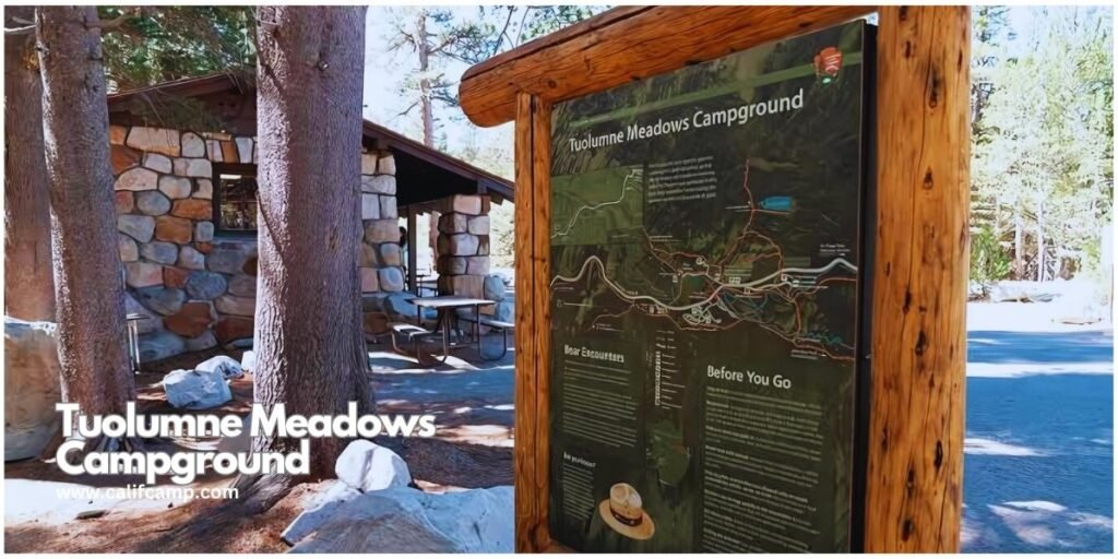 Tuolumne Meadows Campsites in Yosemite national park 