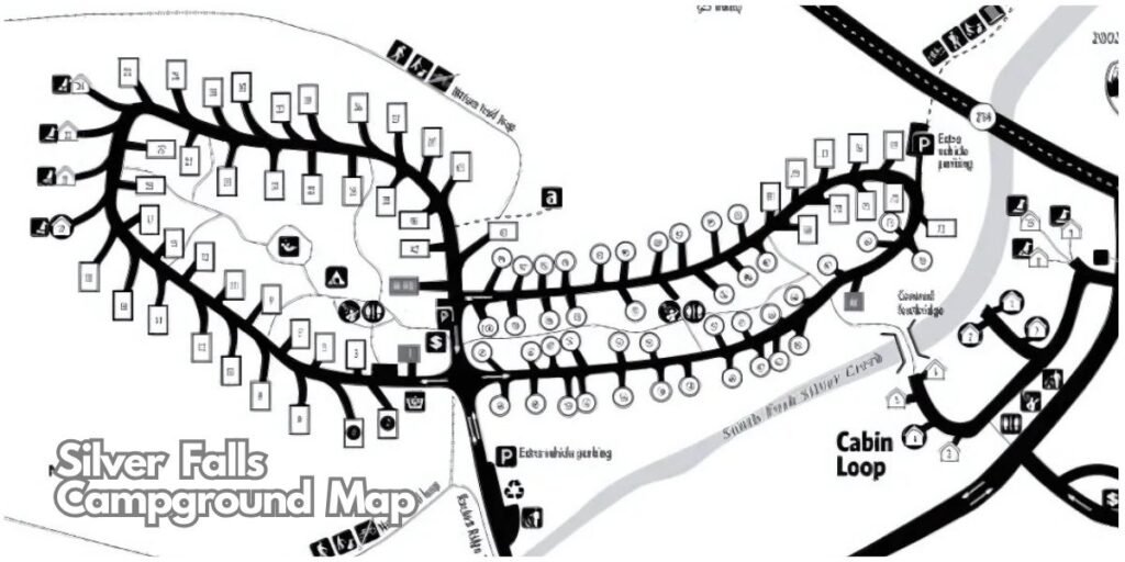 Silver Falls Campground map in oregon