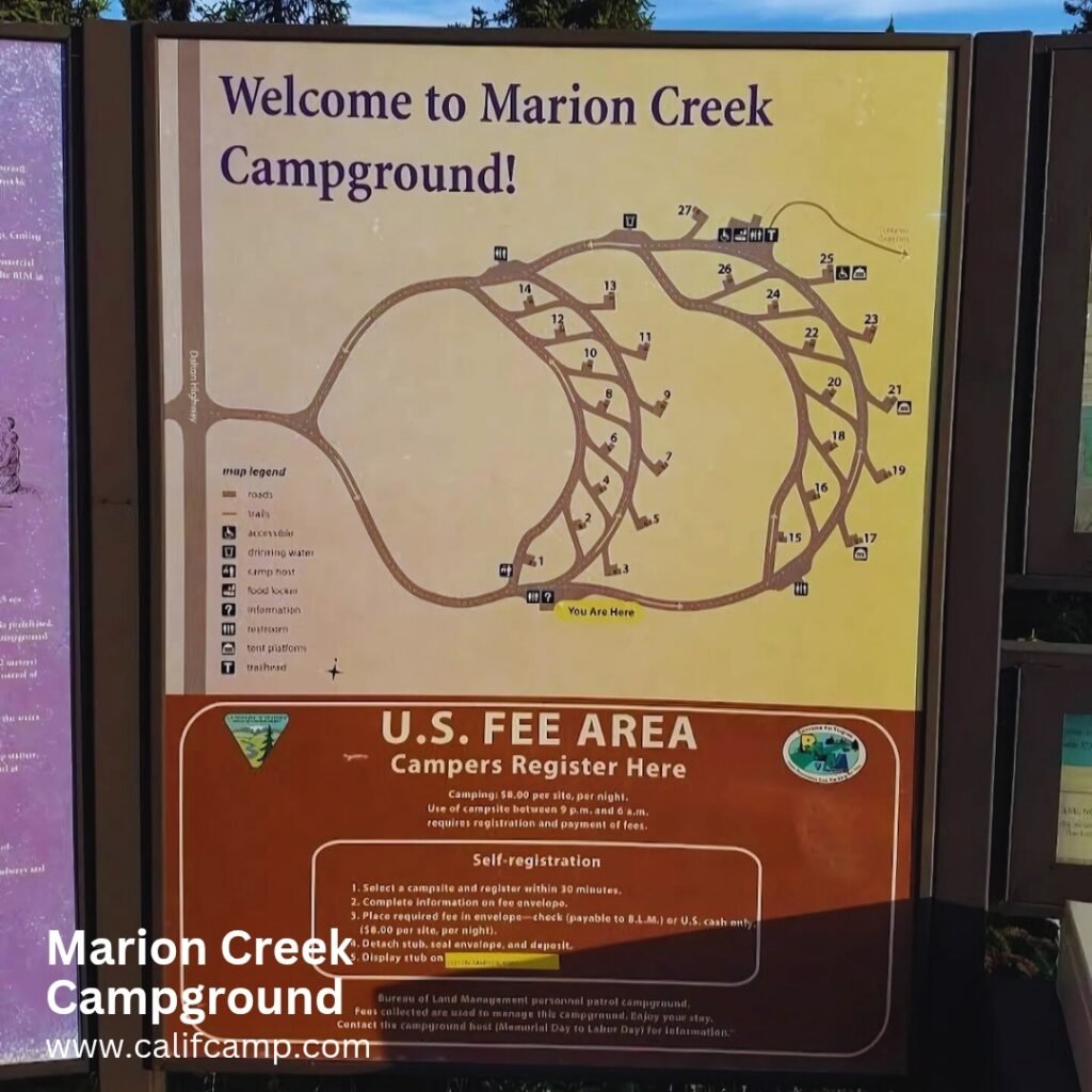 Marion Creek Campgrounds Map